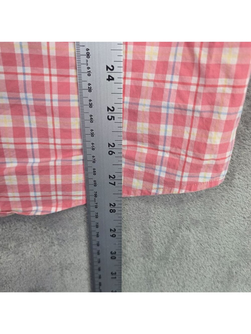 Men's Southern Tide Pink Plaid Classic Fit Stretch Button Up Shirt Size M - Picture 6 of 8